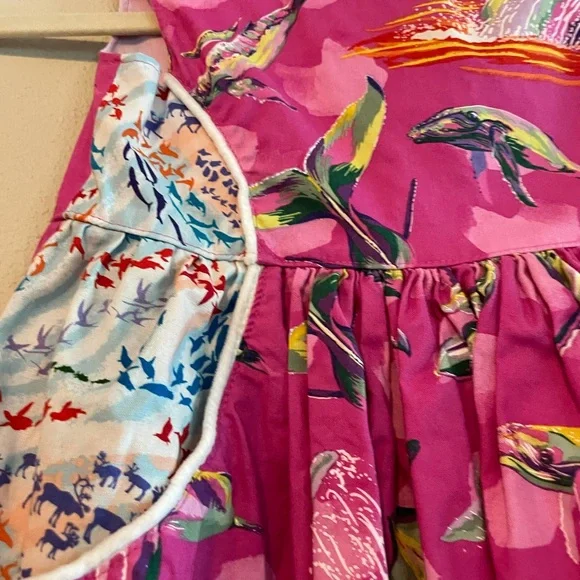 Etta Mae 5T Fit and Flare Hot Pink Cotton Whale Dress- EUC - Picture 4 of 7